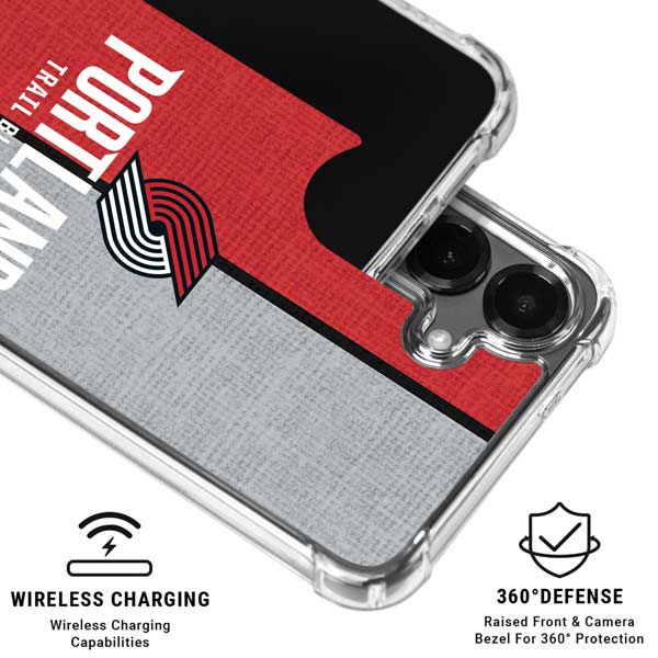 NBA Portland Trail Blazers Canvas Galaxy S26 Clear Case