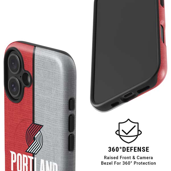 NBA Portland Trail Blazers Canvas iPhone 16 Magsafe Impact Case