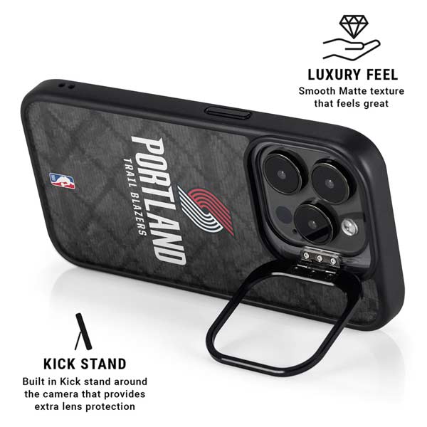 NBA Portland Trail Blazers Dark Rust iPhone 14 Pro Kickstand Case