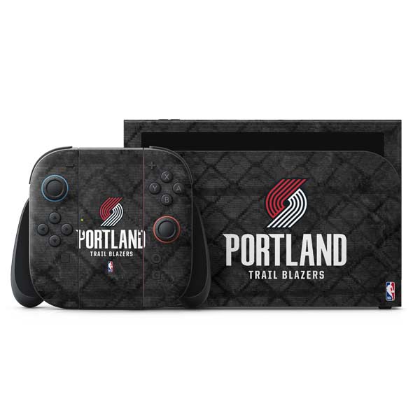NBA Portland Trail Blazers Dark Rust Nintendo Switch 2 (2025) with Joy-Con Skin