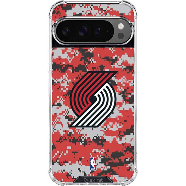 NBA Portland Trail Blazers Digi Camo Google Pixel 10 Pro Clear Case