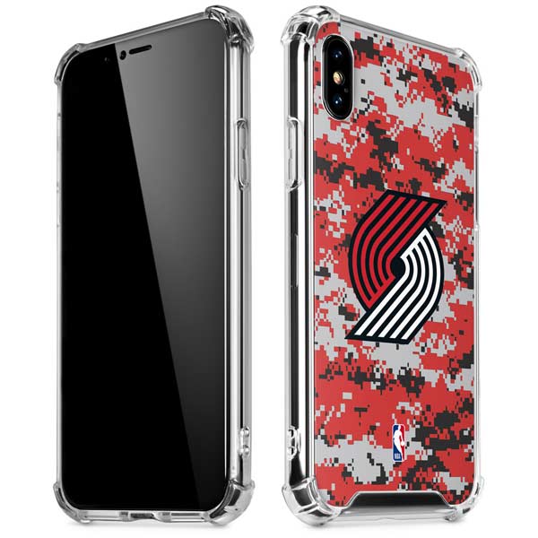 NBA Portland Trail Blazers Digi Camo iPhone X/XS Clear Case
