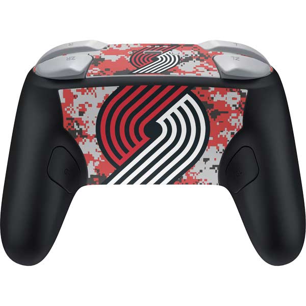 NBA Portland Trail Blazers Digi Camo Nintendo Switch 2 (2025) Pro Controller Skin