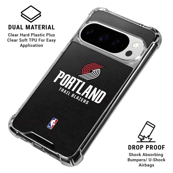 NBA Portland Trail Blazers Distressed Google Pixel 10 Pro XL Clear Case