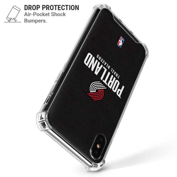 NBA Portland Trail Blazers Distressed iPhone X/XS Clear Case