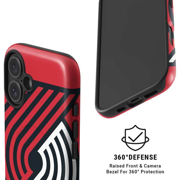 NBA Portland Trail Blazers Large Logo iPhone 16 Plus Magsafe Impact Case