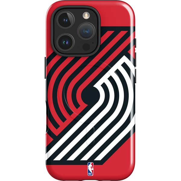 NBA Portland Trail Blazers Large Logo iPhone 16 Pro Magsafe Impact Case