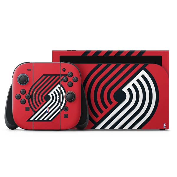 NBA Portland Trail Blazers Large Logo Nintendo Skins