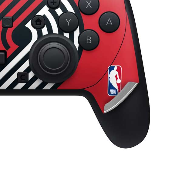 NBA Portland Trail Blazers Large Logo Nintendo Switch 2 (2025) Pro Controller Skin