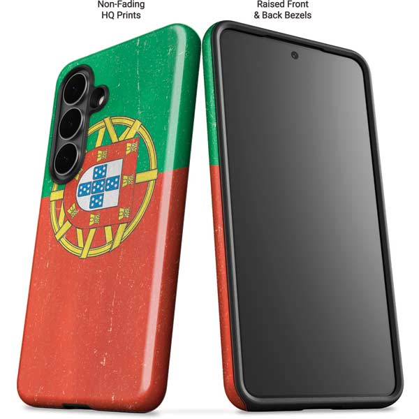 Portugal Flag Distressed Galaxy S26 Plus Impact Case