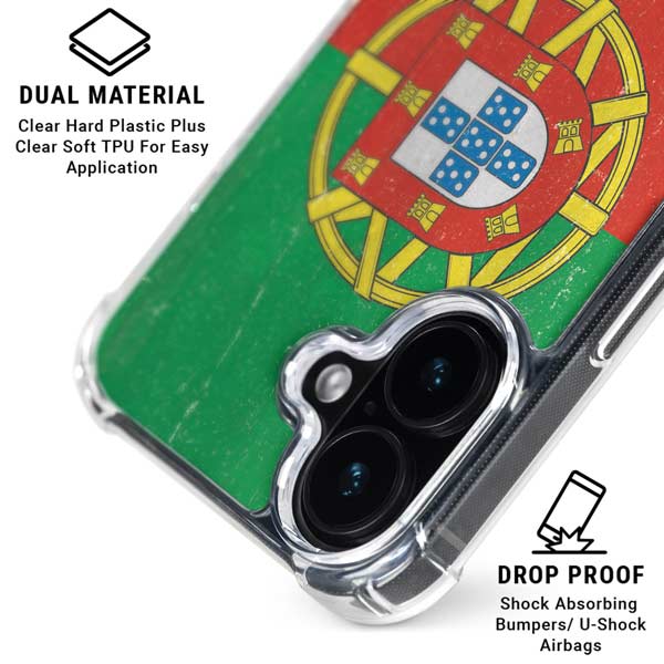 Portugal Flag Distressed iPhone 17 MagSafe Case