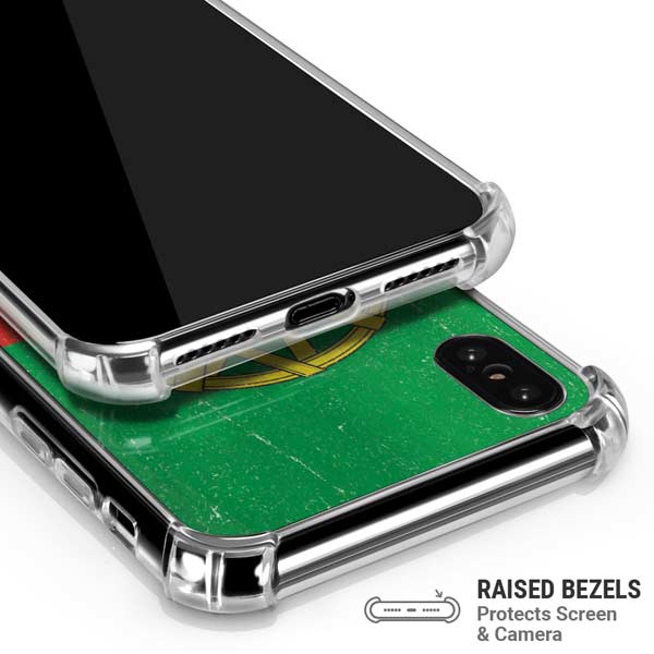 Portugal Flag Distressed iPhone X/XS Clear Case