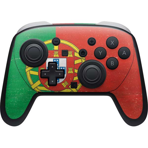 Portugal Flag Distressed Nintendo Switch 2 (2025) Pro Controller Skin