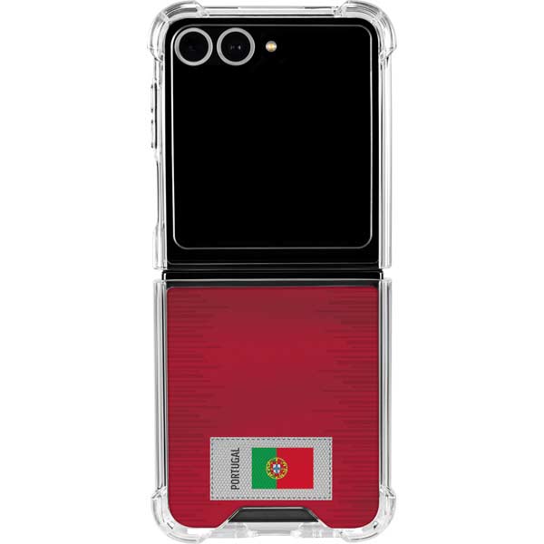 Portugal Soccer Flag Galaxy Z Flip7 Clear Case