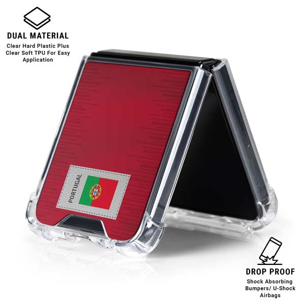 Portugal Soccer Flag Galaxy Z Flip7 Clear Case