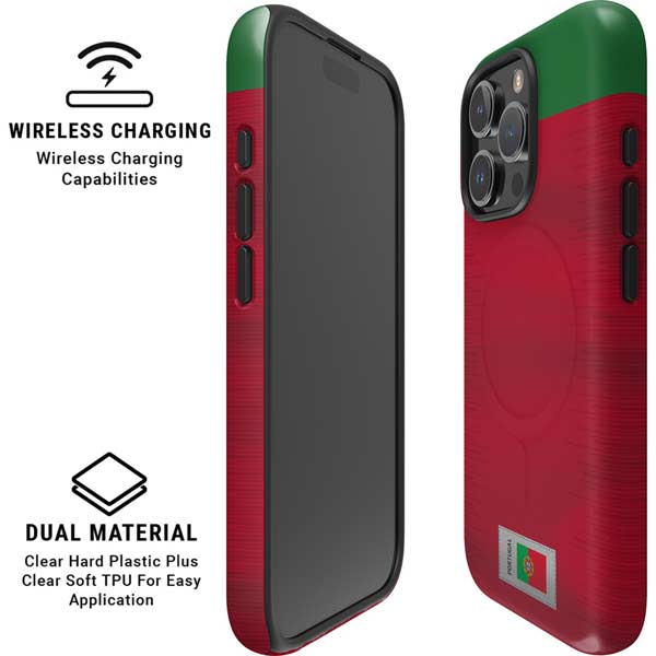 Portugal Soccer Flag iPhone 16 Pro Max Magsafe Impact Case