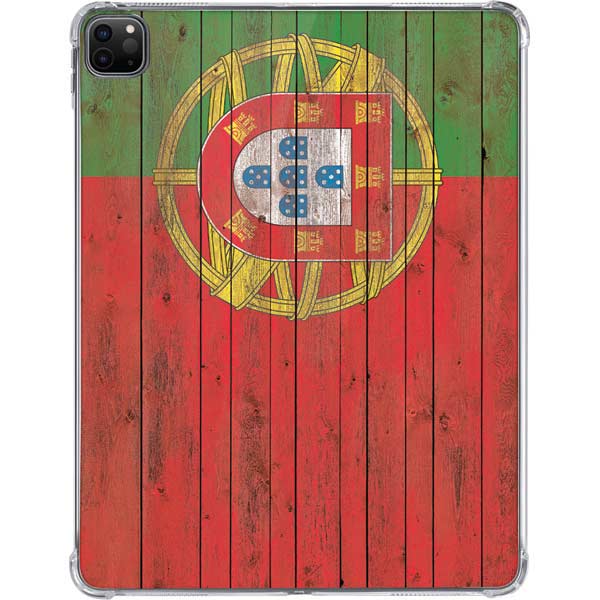 Portuguese Flag Dark Wood iPad Pro 11in (2024) Clear Case