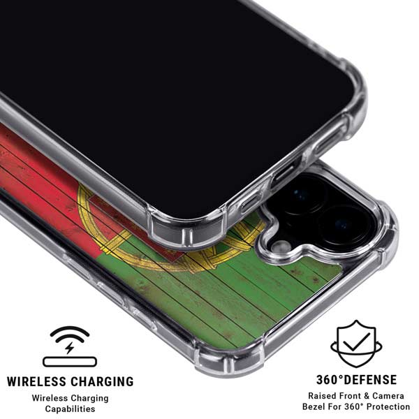 Portuguese Flag Dark Wood iPhone 17 MagSafe Case
