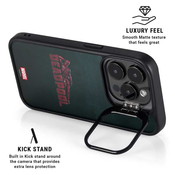Marvel Deadpool Legacy Posing Deadpool iPhone 14 Pro Kickstand Case