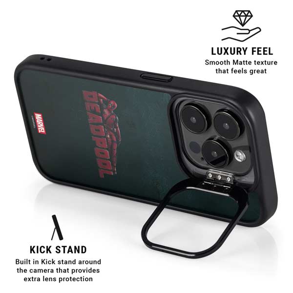 Marvel Deadpool Legacy Posing Deadpool iPhone 16 Pro Kickstand Case