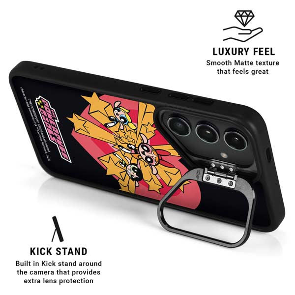Cartoon Network Powerpuff Girls Gold Stars Galaxy S26 Plus Kickstand Case
