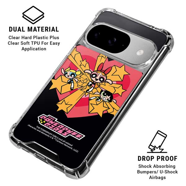 Cartoon Network Powerpuff Girls Gold Stars Google Pixel 10 Clear Case
