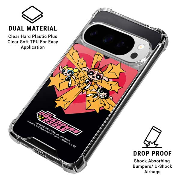 Cartoon Network Powerpuff Girls Gold Stars Google Pixel 10 Pro XL Clear Case