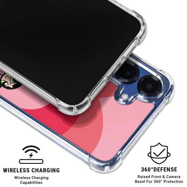 Cartoon Network Powerpuff Girls Hearts Galaxy S25 Plus Clear Case