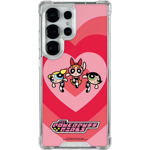 Cartoon Network Powerpuff Girls Hearts Galaxy S25 Ultra Clear Case