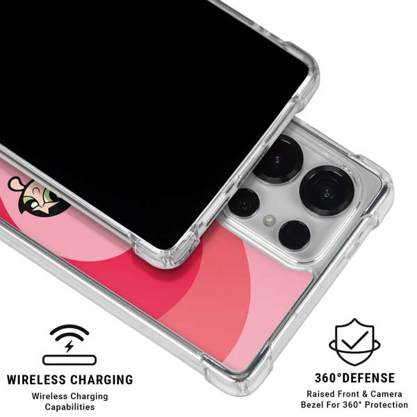 Cartoon Network Powerpuff Girls Hearts Galaxy S25 Ultra Clear Case