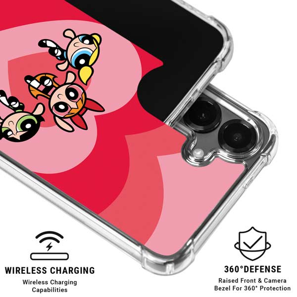 Cartoon Network Powerpuff Girls Hearts Galaxy S26 Clear Case