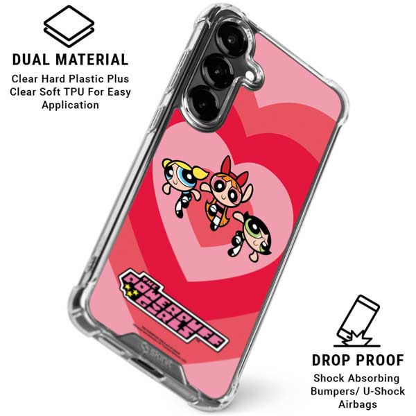 Cartoon Network Powerpuff Girls Hearts Galaxy S26 Plus Clear Case