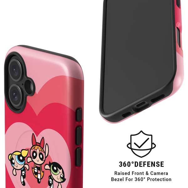 Cartoon Network Powerpuff Girls Hearts iPhone 16 Magsafe Impact Case