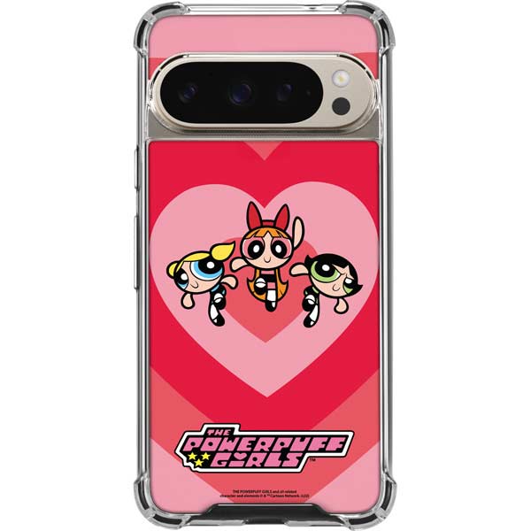 Cartoon Network Powerpuff Girls Hearts Pixel 9 Pro XL Clear Case