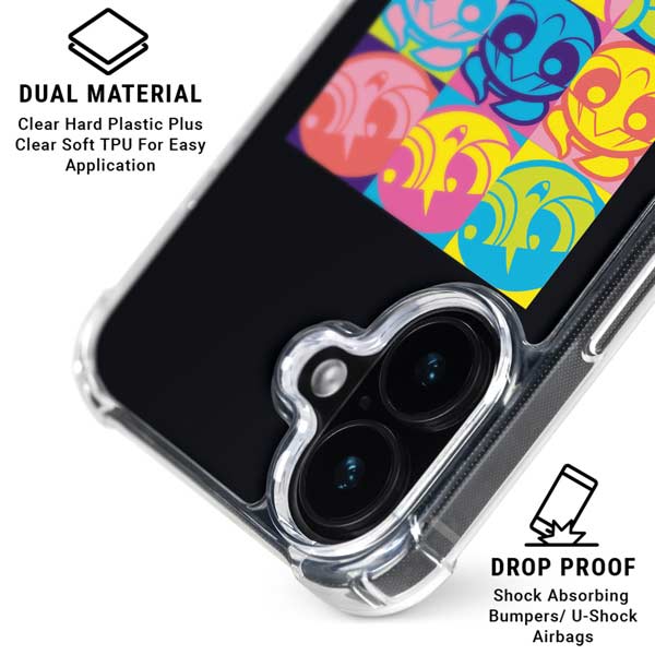 Cartoon Network Powerpuff Girls Neon iPhone 17 Clear Case