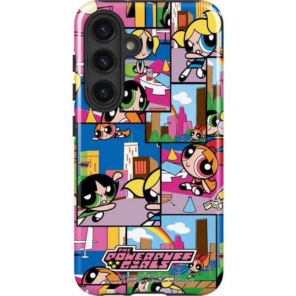 Cartoon Network Powerpuff Girls Patches Galaxy S25 Plus Impact Case