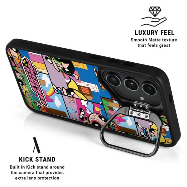 Cartoon Network Powerpuff Girls Patches Galaxy S25 Plus Kickstand Case