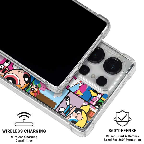 Cartoon Network Powerpuff Girls Patches Galaxy S25 Ultra Clear Case