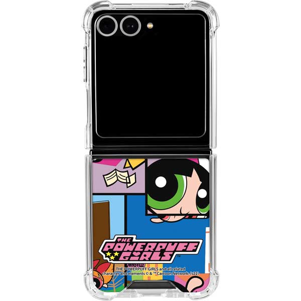 Cartoon Network Powerpuff Girls Patches Galaxy Z Flip7 Clear Case