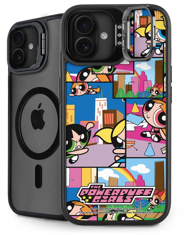 Cartoon Network Powerpuff Girls Patches iPhone 16 Kickstand Case