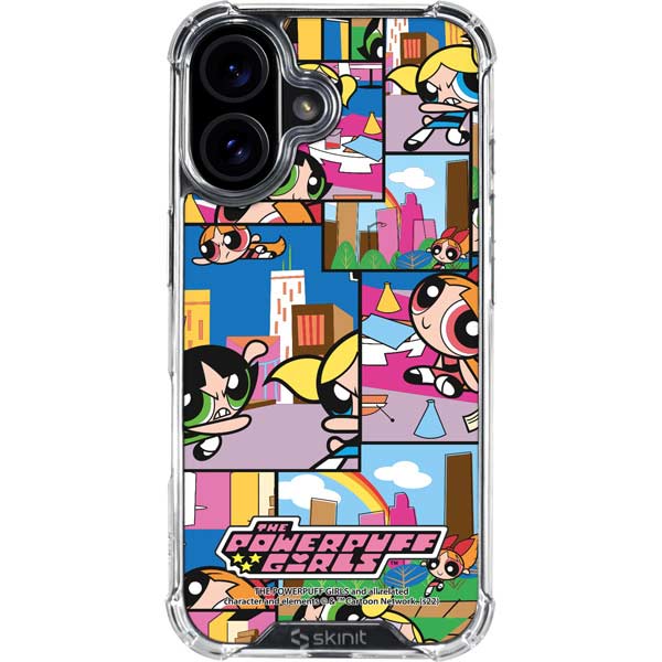 Cartoon Network Powerpuff Girls Patches iPhone 16 Plus Clear Case