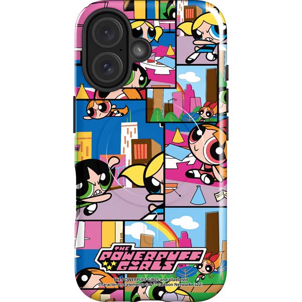 Cartoon Network Powerpuff Girls Patches iPhone 16 Plus Magsafe Impact Case