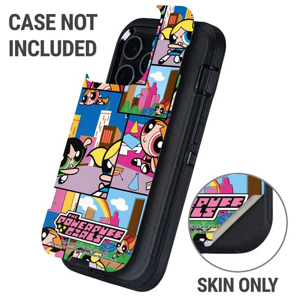 Cartoon Network Powerpuff Girls Patches Otterbox Defender iPhone Skin
