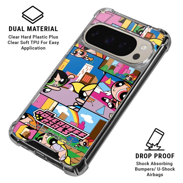 Cartoon Network Powerpuff Girls Patches Pixel 9 Pro XL Clear Case