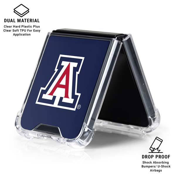 University of Arizona Primary Mark Galaxy Z Flip7 Clear Case