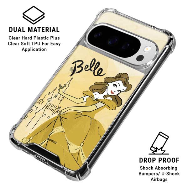 Disney Princess Belle Art Google Pixel 10 Pro Clear Case