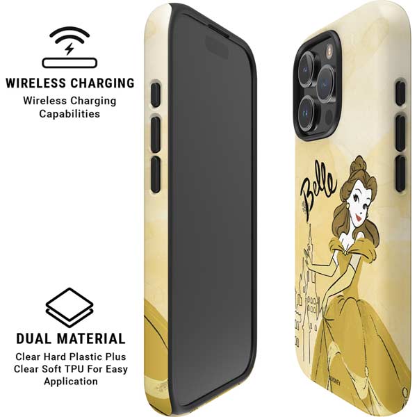 Disney Princess Belle Art iPhone 16 Pro Max Magsafe Impact Case