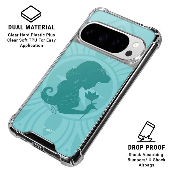 Disney Aladdin Princess Jasmine Silhouette Flower Google Pixel 10 Pro Clear Case