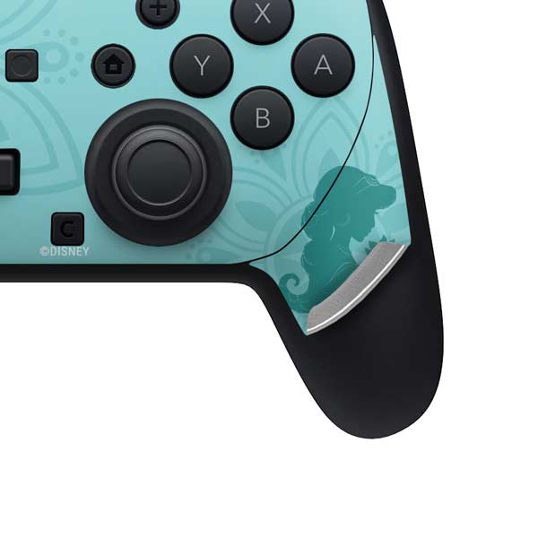 Disney Aladdin Princess Jasmine Silhouette Flower Nintendo Switch 2 (2025) Pro Controller Skin