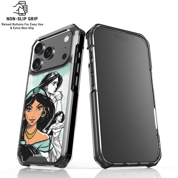Disney Princess Jasmine Sketch iPhone 17 Pro Clear Case